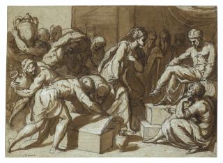 Giuseppe Porta - The Queen of Sheba presenting gifts to King Solomon