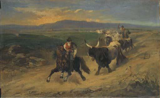 Giuseppe Raggio - Mandria Con Butteri