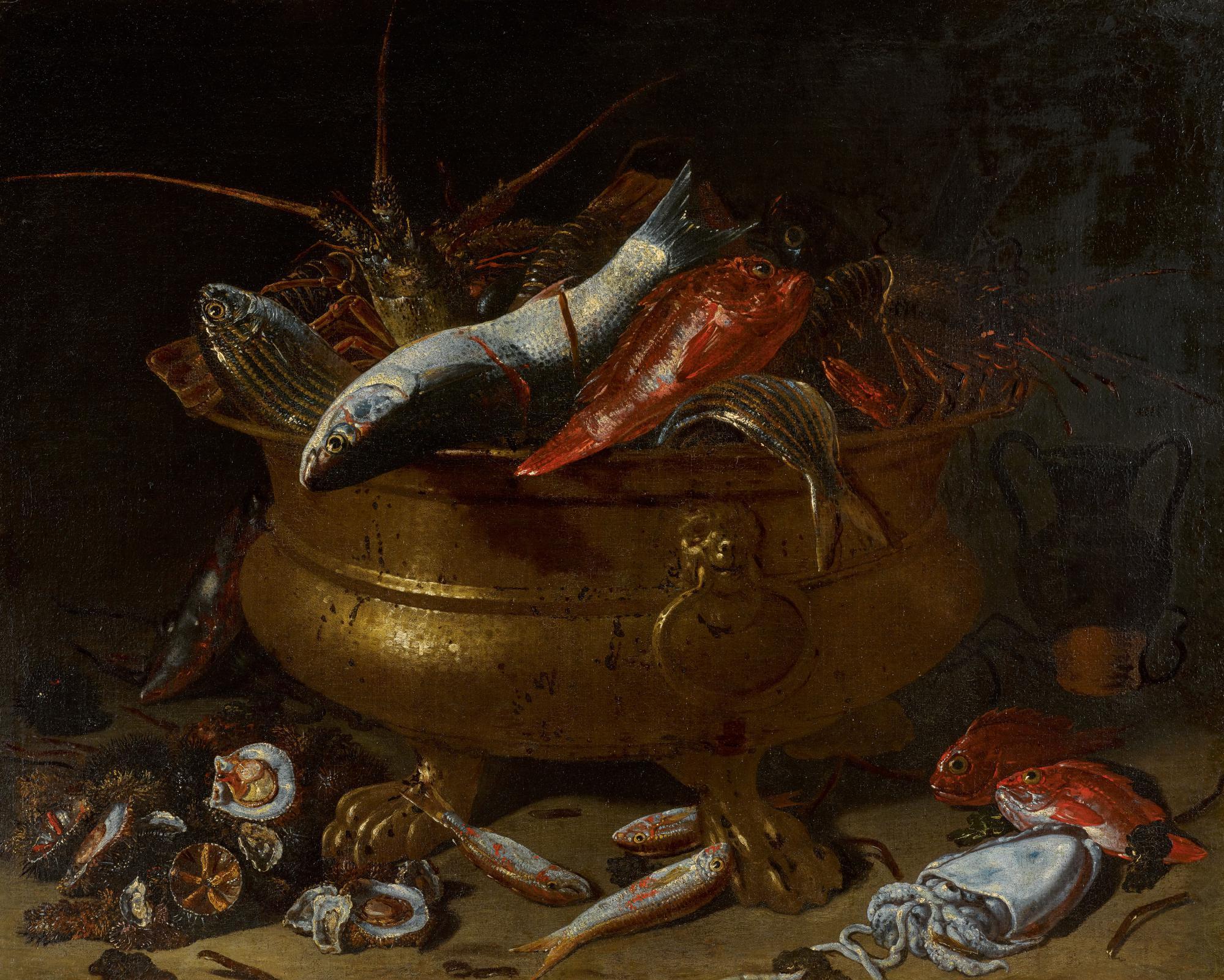 Giuseppe Recco - Still Life With Fish And Molluscs