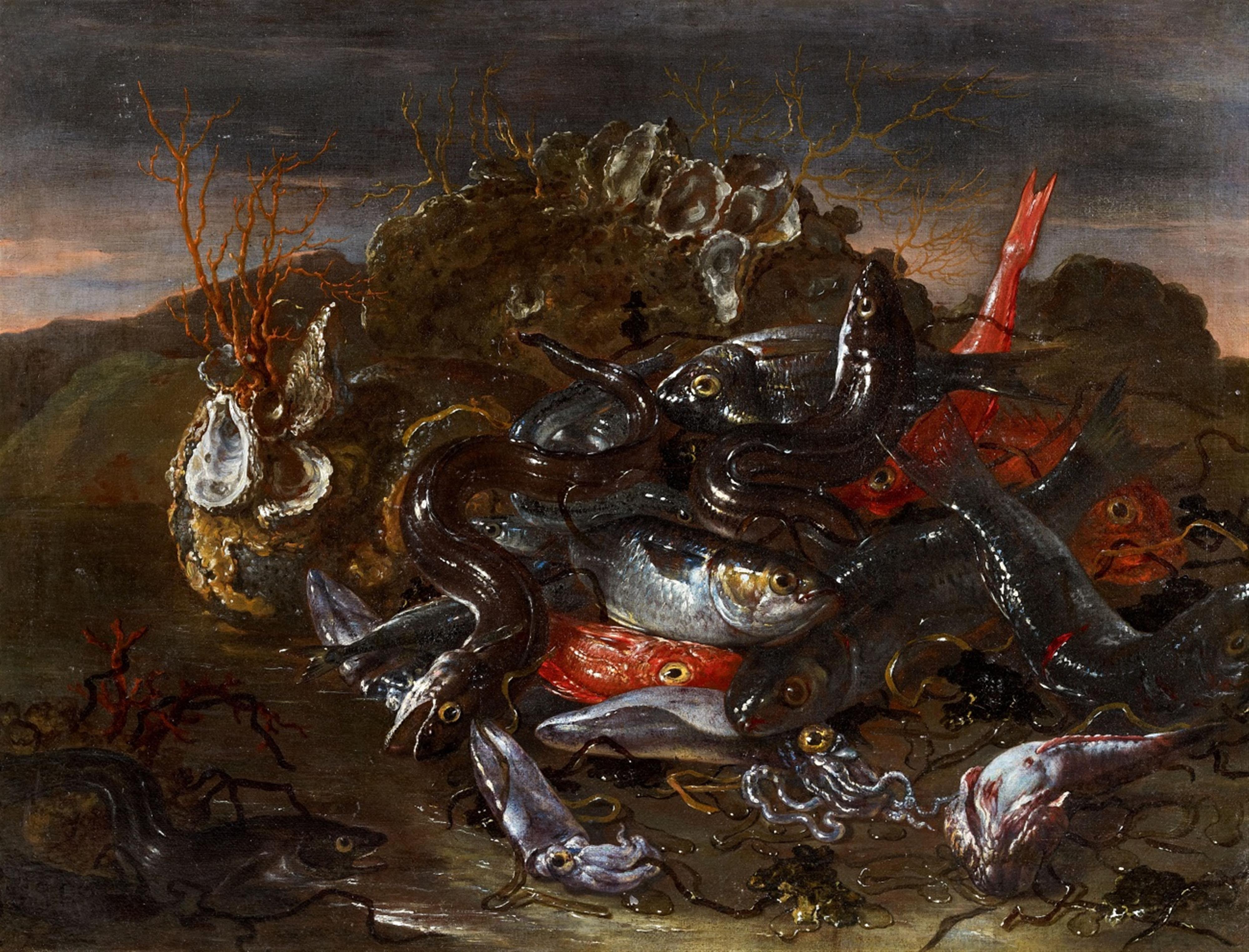 Giuseppe Recco - Stillleben mit Meerestieren