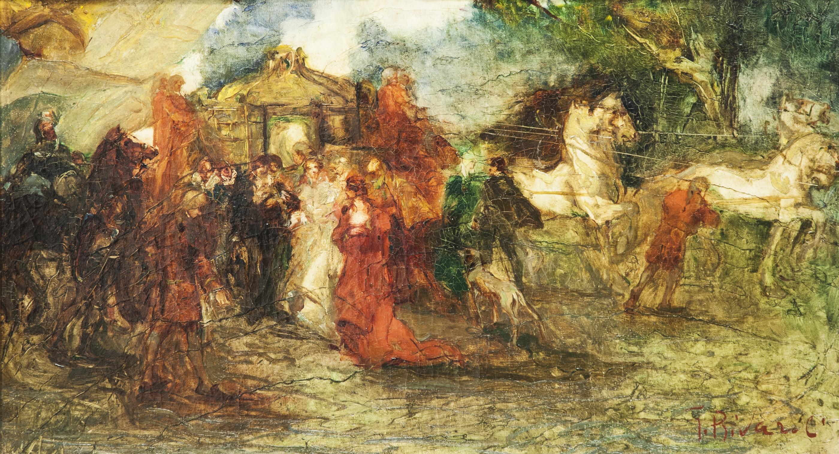 Giuseppe Rivaroli - The Arrival of the Coach