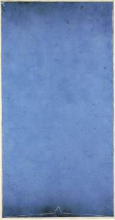 Giuseppe Santomaso - Spazio blu e segno bianco