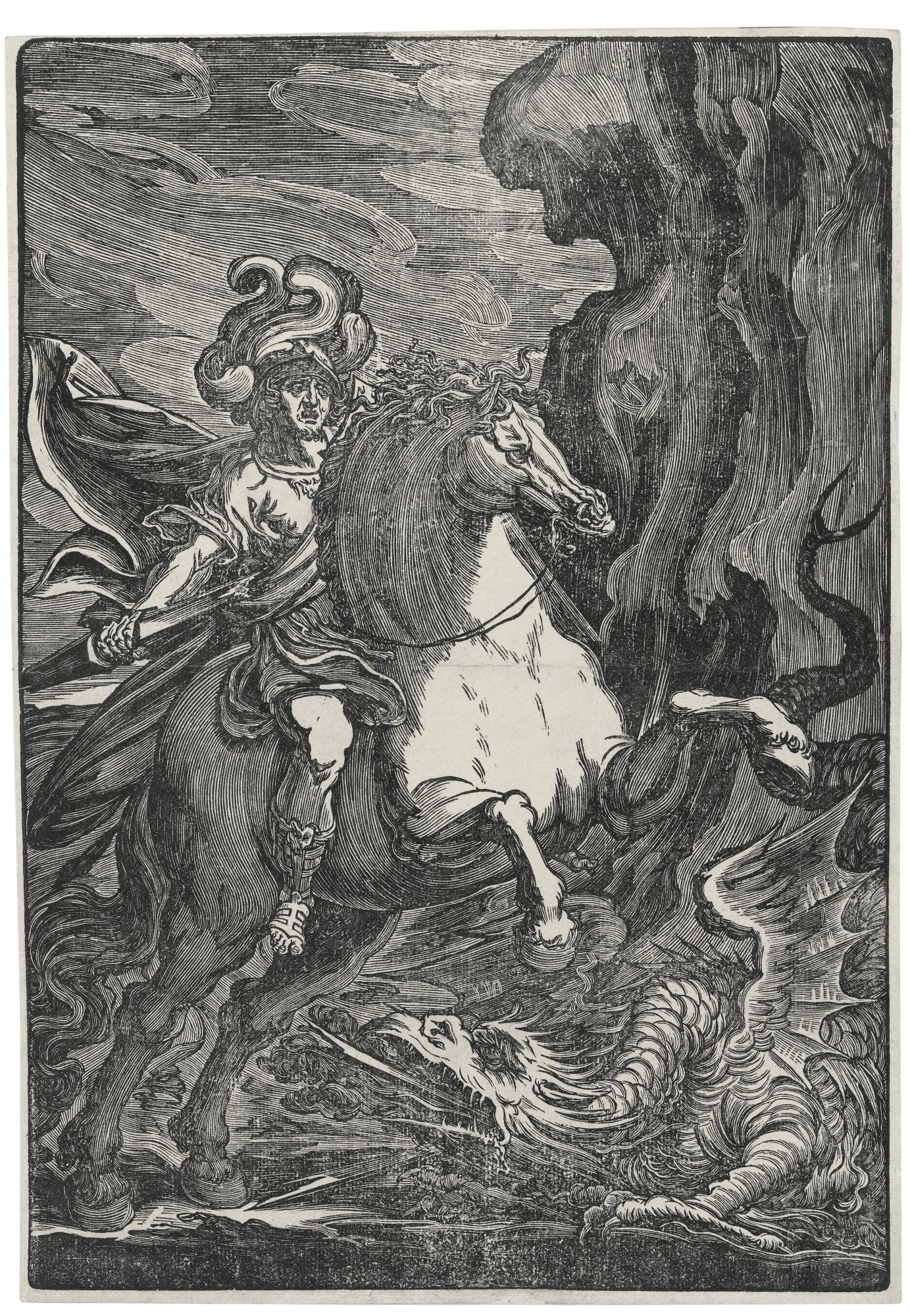 Giuseppe Scolari - Saint George And The Dragon (Davis 43; Dreyer 42; Landau P. 61)