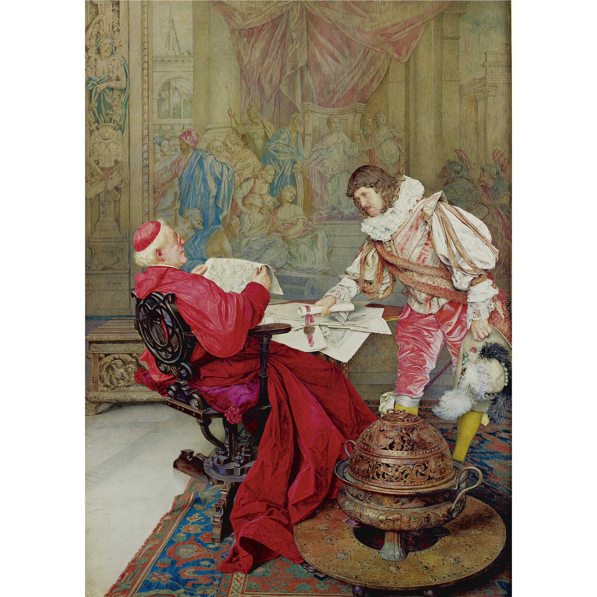 Giuseppe Signorini - A Musketeer Presenting A Petition For The Pope To The Cardinal Secretary Of State