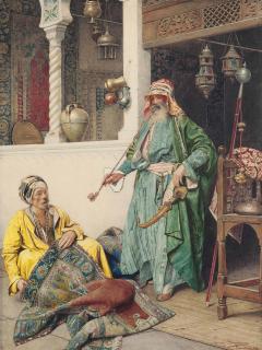 Giuseppe Signorini - A rest at the bazaar