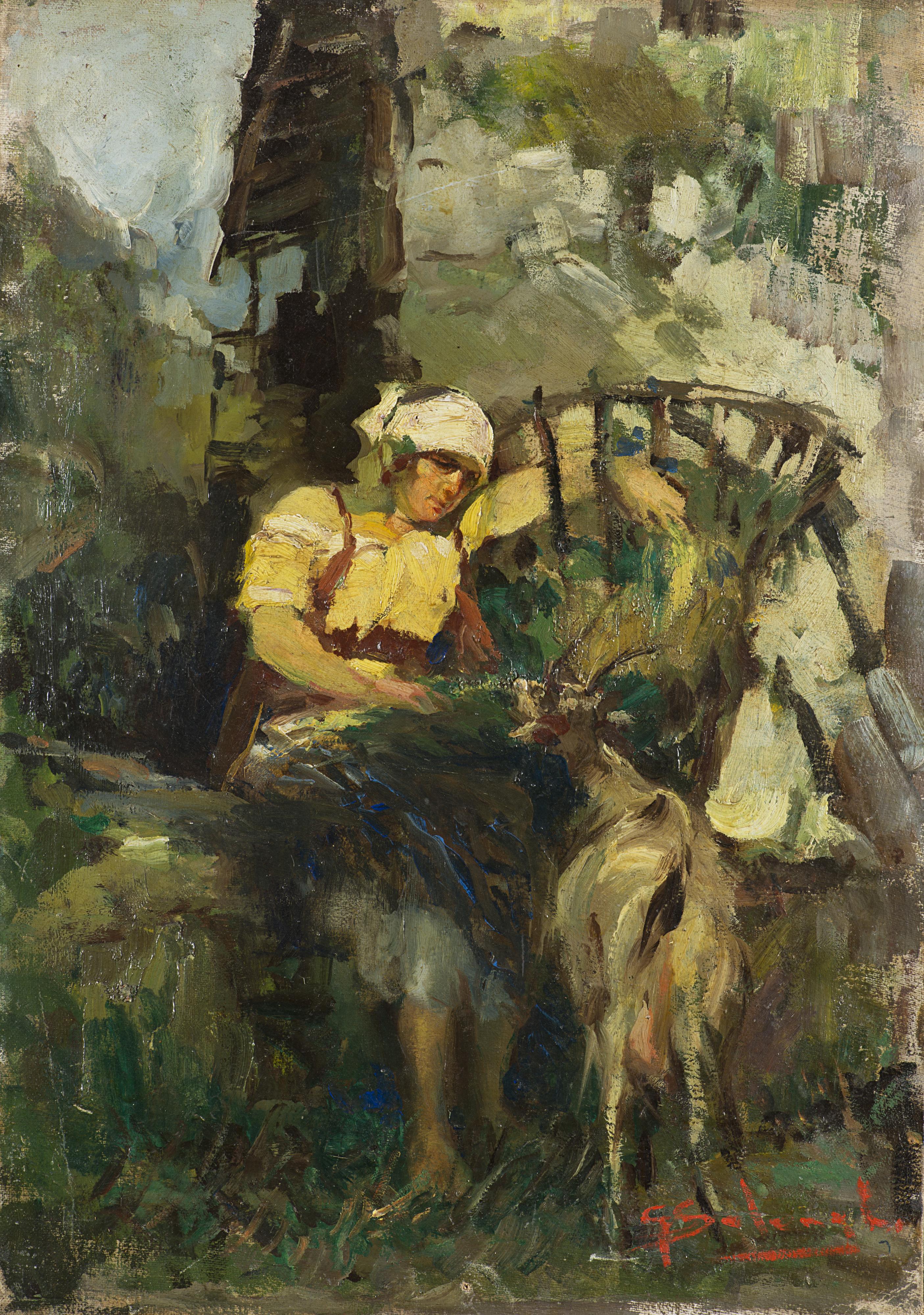 Giuseppe Solenghi - La sosta. Ritratto di mia moglie