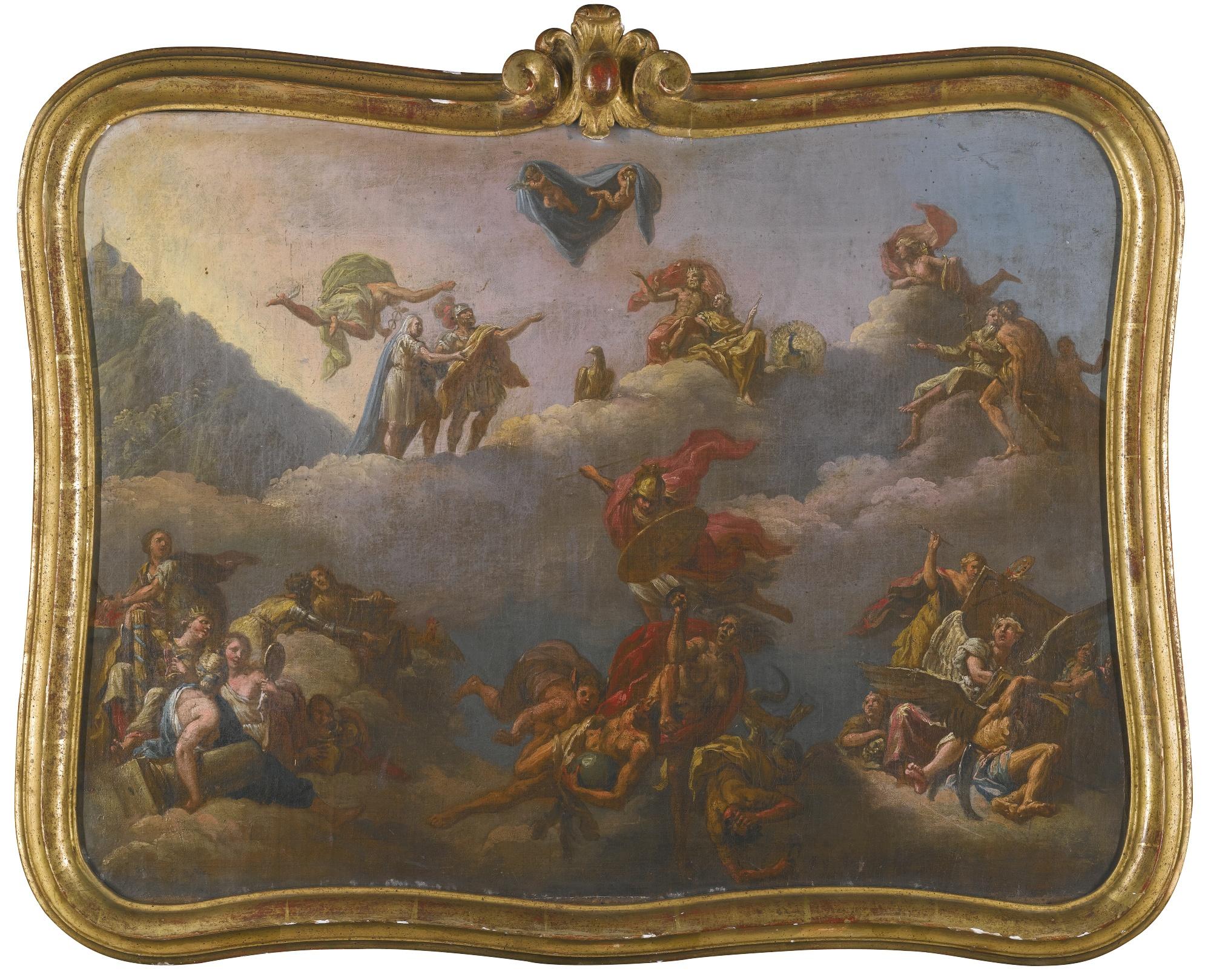 Giuseppe Valeriani - An Allegorical Scene Of Russia Partaking The Bounties Of Civilisation