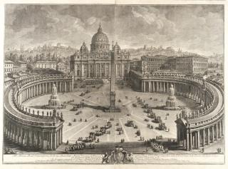 Giuseppe Vasi - Il Prospetto principale del Tempio e Piazza di S Pietro in Vaticano