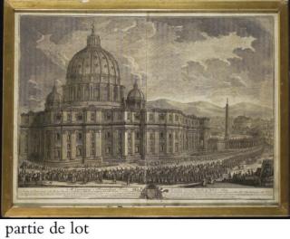 Giuseppe Vasi - Il Prospetto Principale del Tempio e Piazza di San Pietro (Le Blanc 2) et La Veduta del Fianco destro della Basilica Vaticana
