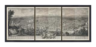 Giuseppe Vasi - Prospetto del \'Alma Cittá di Roma visto dal Monte Gianicolo