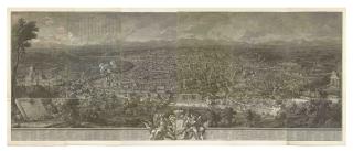 Giuseppe Vasi - Prospetto del \'Alma Cittá di Roma visto dal Monte Gianicolo