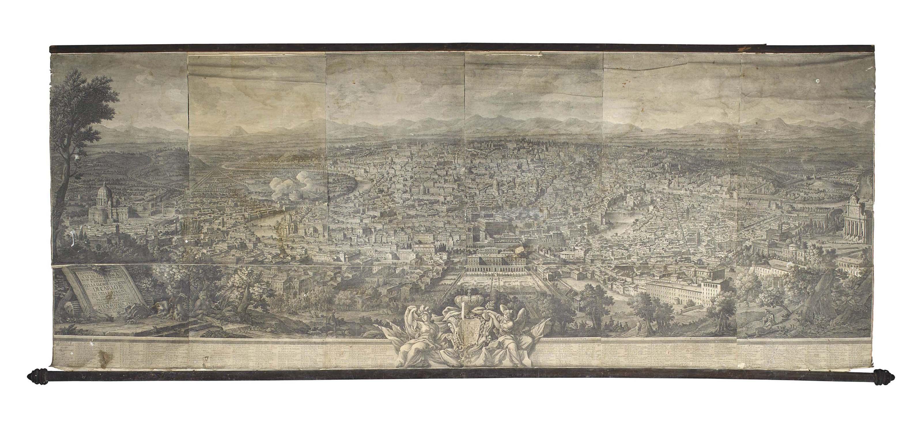 Giuseppe Vasi - Prospetto del\'Alma Cittá di Roma visto del Monte Gianicolo