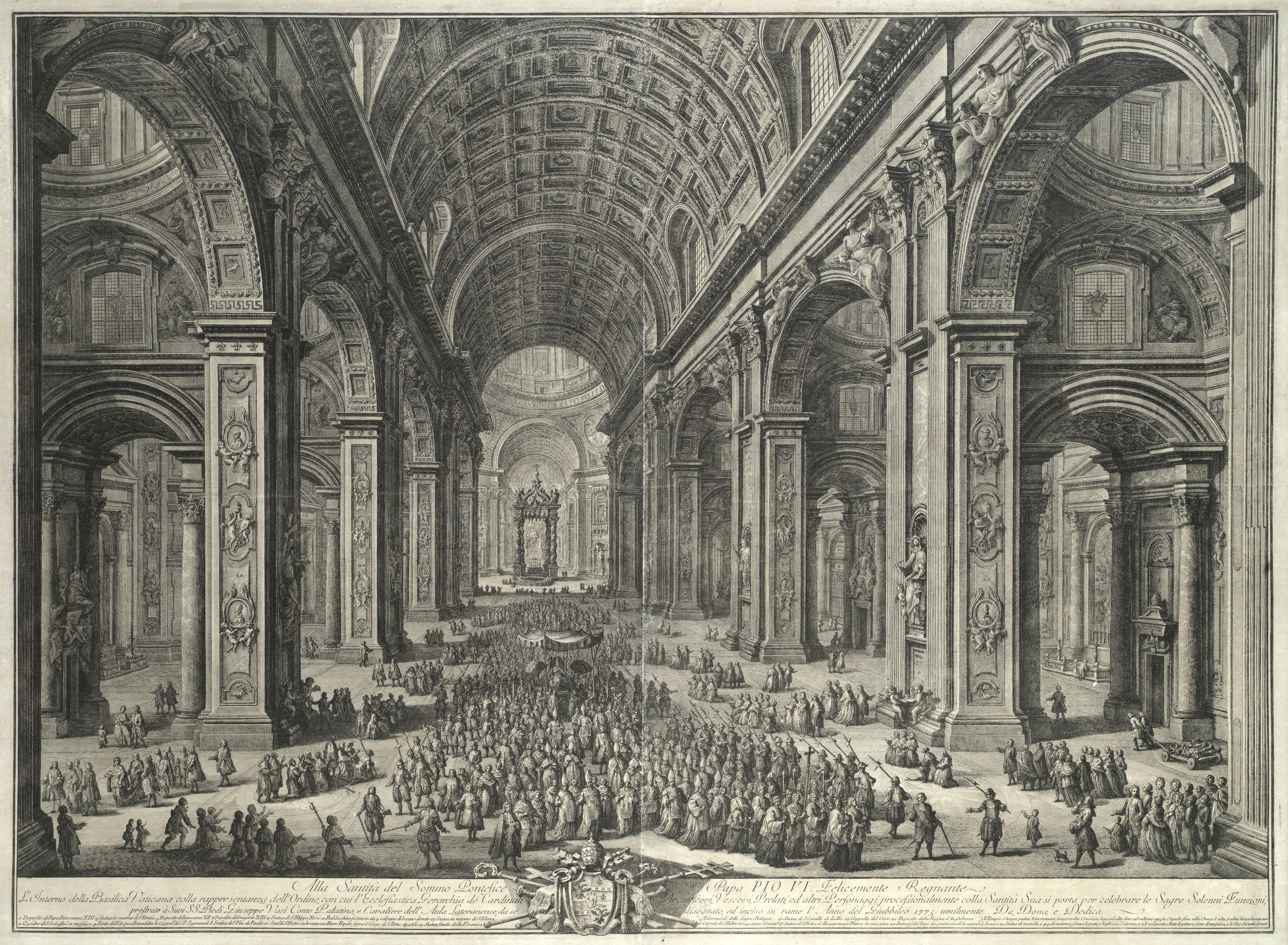 Giuseppe Vasi - St Peter\'S Square; St Peter\'S Interior