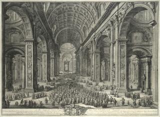 Giuseppe Vasi - St Peter\'S Square; St Peter\'S Interior