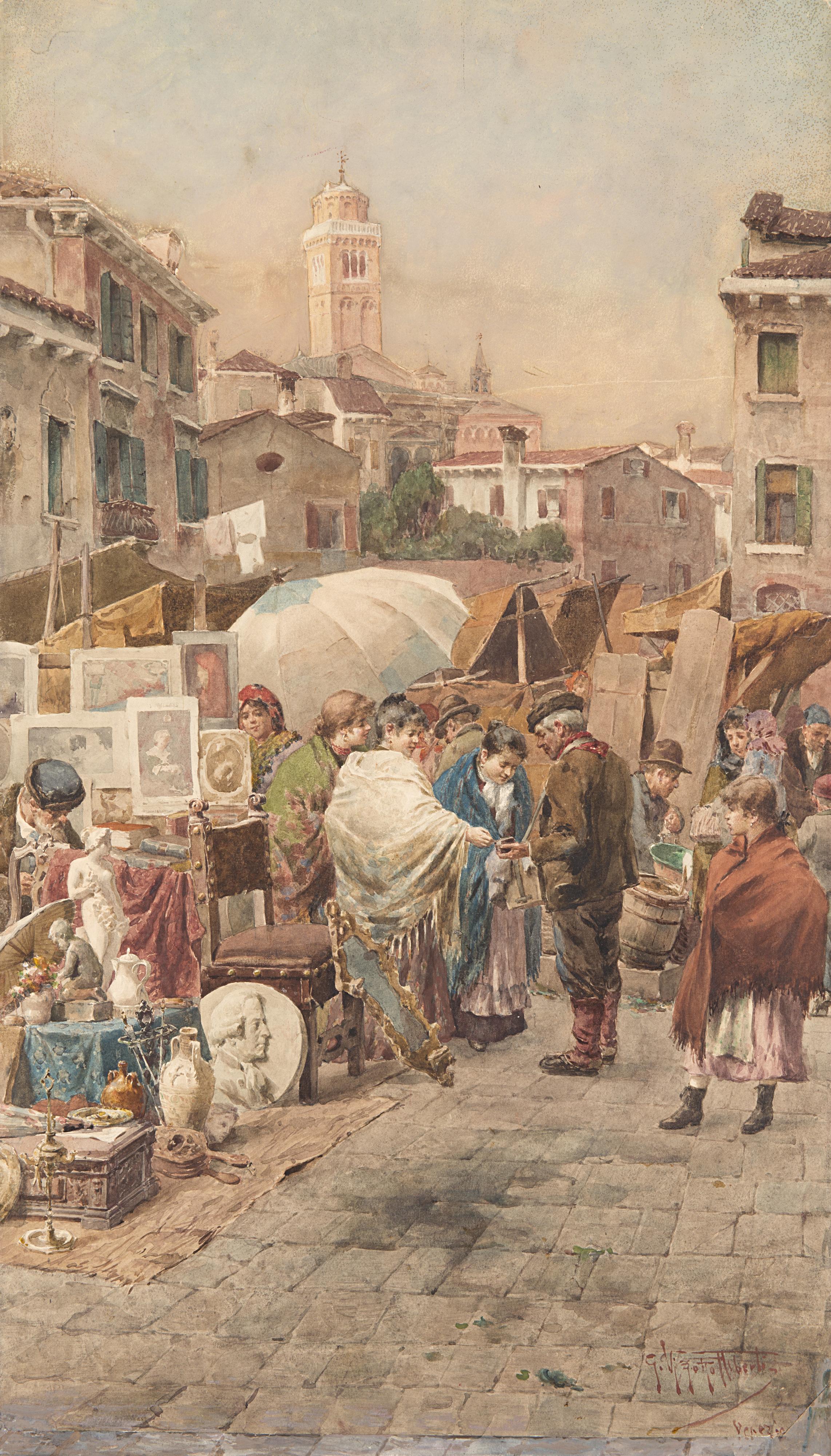 Giuseppe Vizzotto Alberti - Il mercato antiquario, Venezia