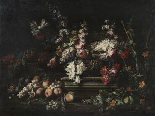 Giuseppe Volo\' - \'Vaso con fiori e frutta\'\'