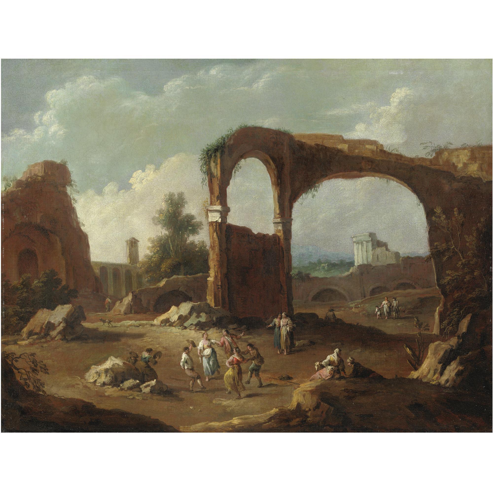 Giuseppe Zais - Paesaggio Con Figure E Rovine