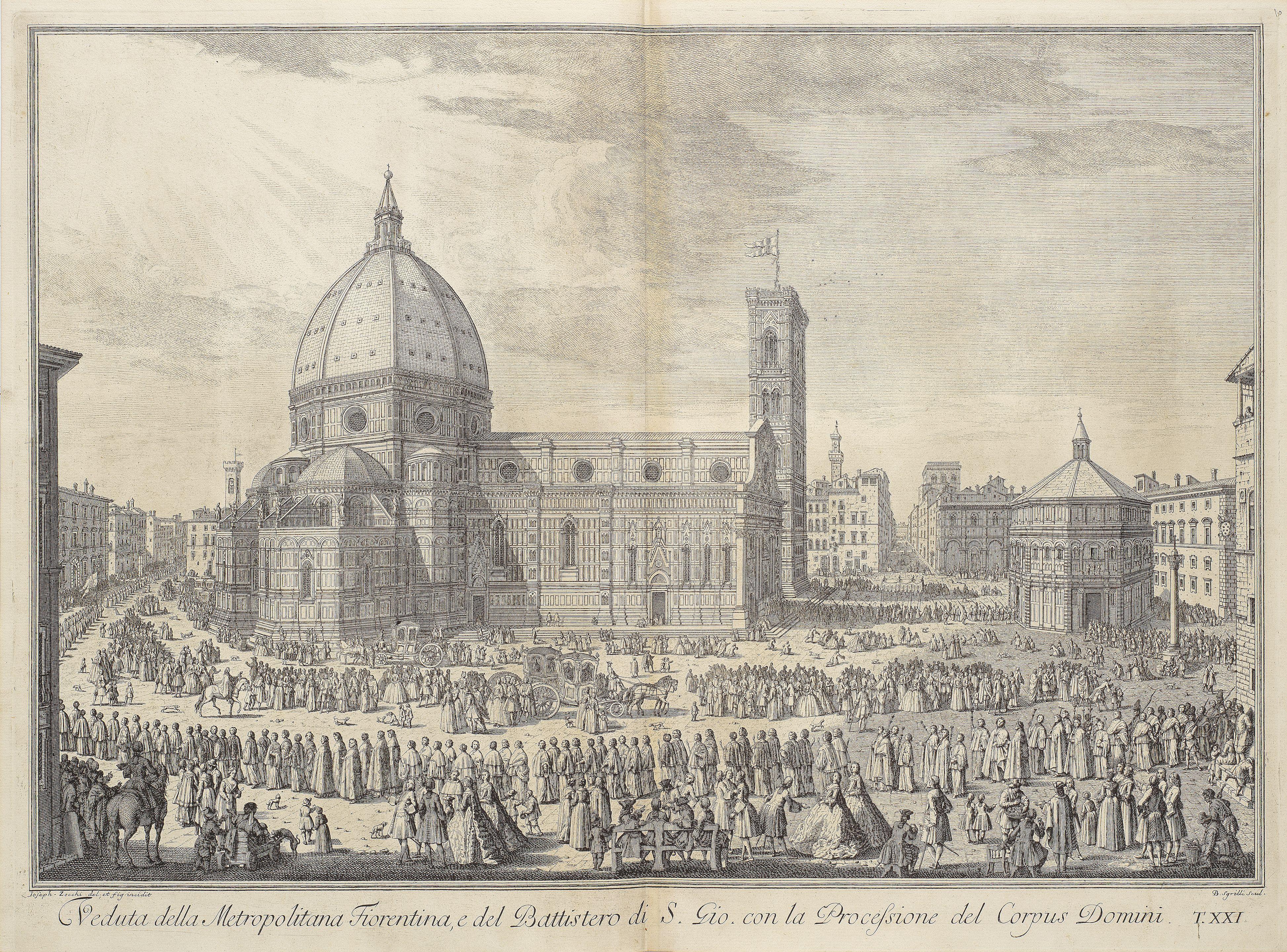 Giuseppe Zocchi - Scelta di XXIV Vedute delle principale Contrade, Piazze, Chiese e Palazzi della Città di Firenze 10