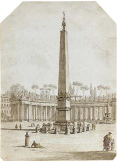 Giuseppe Zocchi - The piazza and colonnade of Saint Peter\'s, Rome