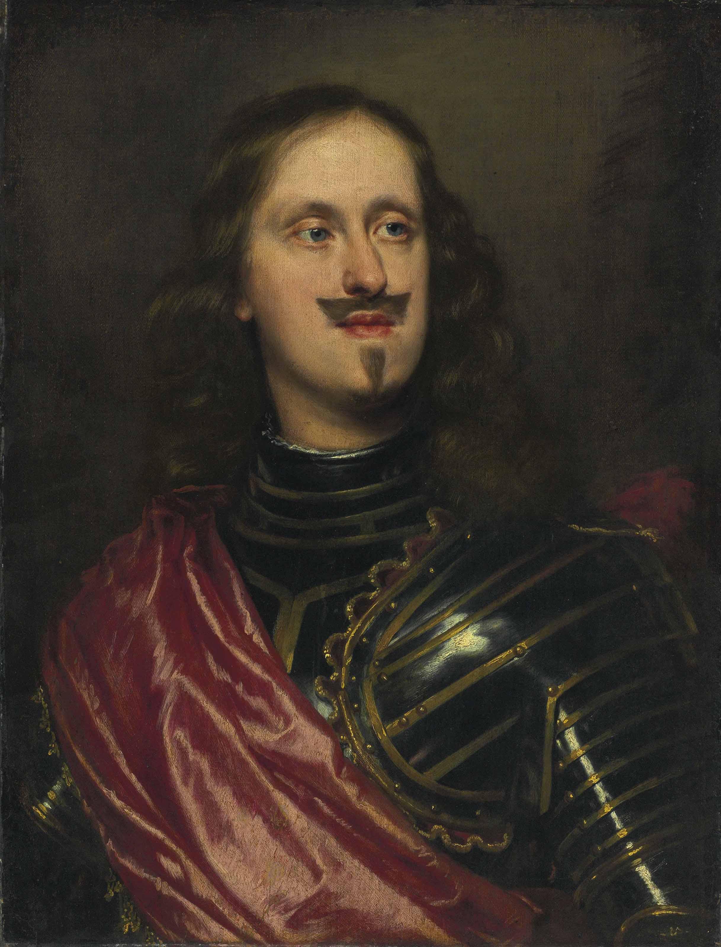 Giusto Suttermans - Giovan Carlo di Cosimo II de Medici (1611-1663), in armor and a red sash, bust-length