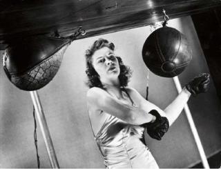 Gjon Mili - Bag Puncher, Doris de Green; and Don Vaughn, Jr.