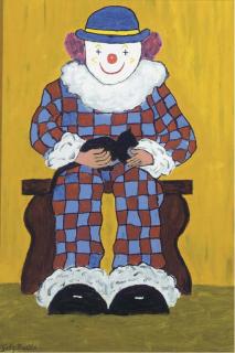 Gladys Maccabe, F.R.S.A., H.R.U.A. - Clown with Cat