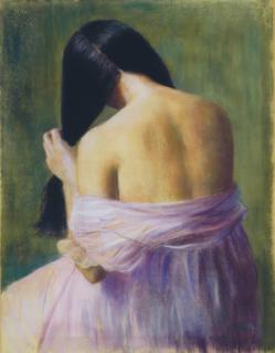 Gladys Rockmore Davis - Girl brushing her hair