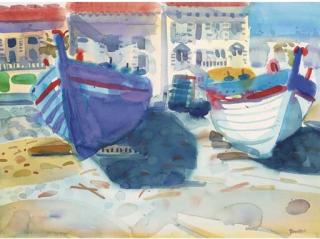 Glen Scouller, R.G.I. - Beached Boats, Cagnes-Sur-Mer