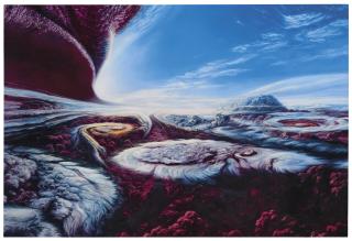 Glenn Brown - Jesus; The Living Dead (after ‘Jupiter Cloudscape’ 1982 by Adolf Schaller)