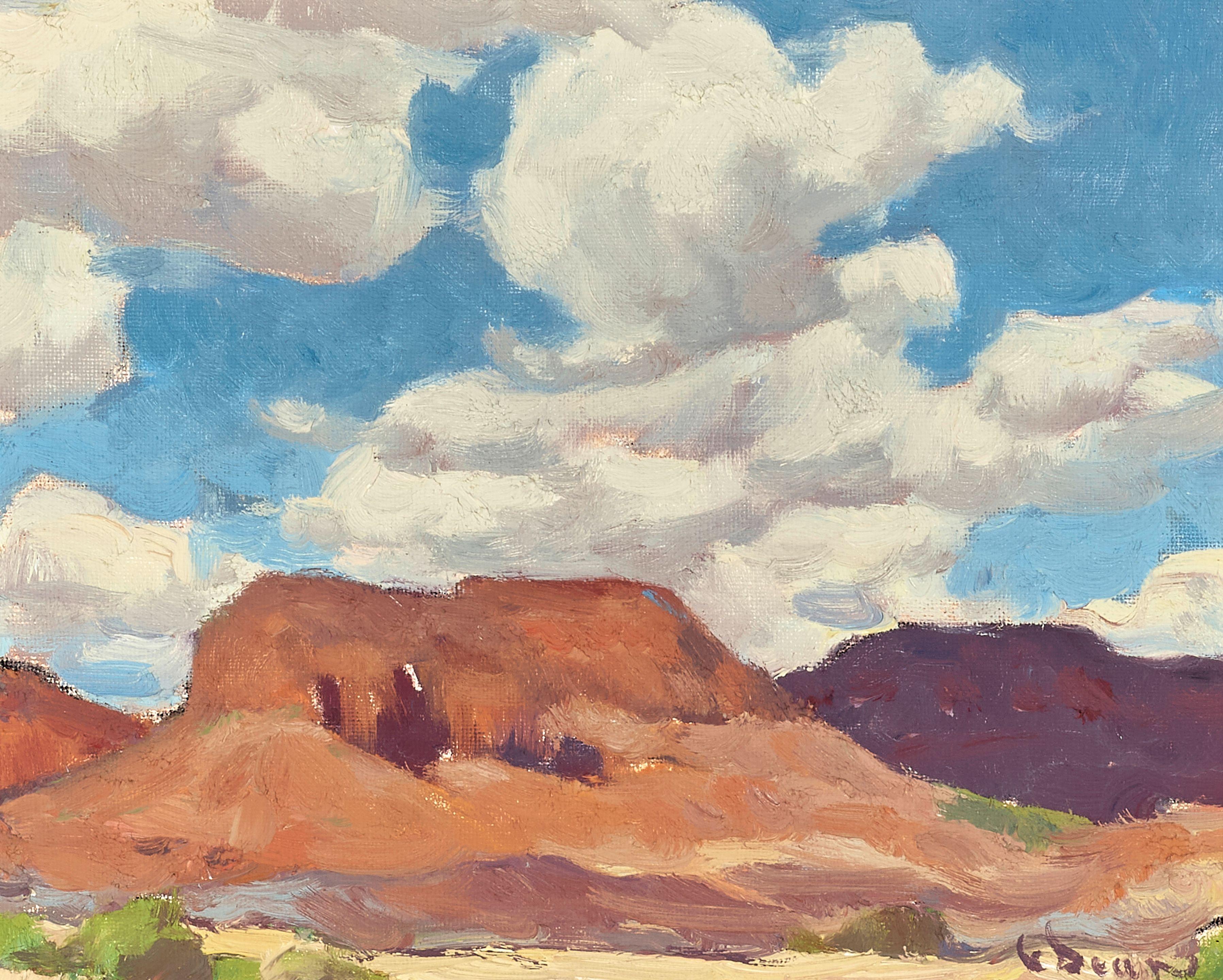 Glenn Dean - Clouds over the Mesa 8 x 10 in. framed 12 1/2 x 14 1/2 in.