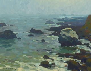 Glenn Dean - Lifting Fog 16 x 20 in. framed 22 x 26 in.