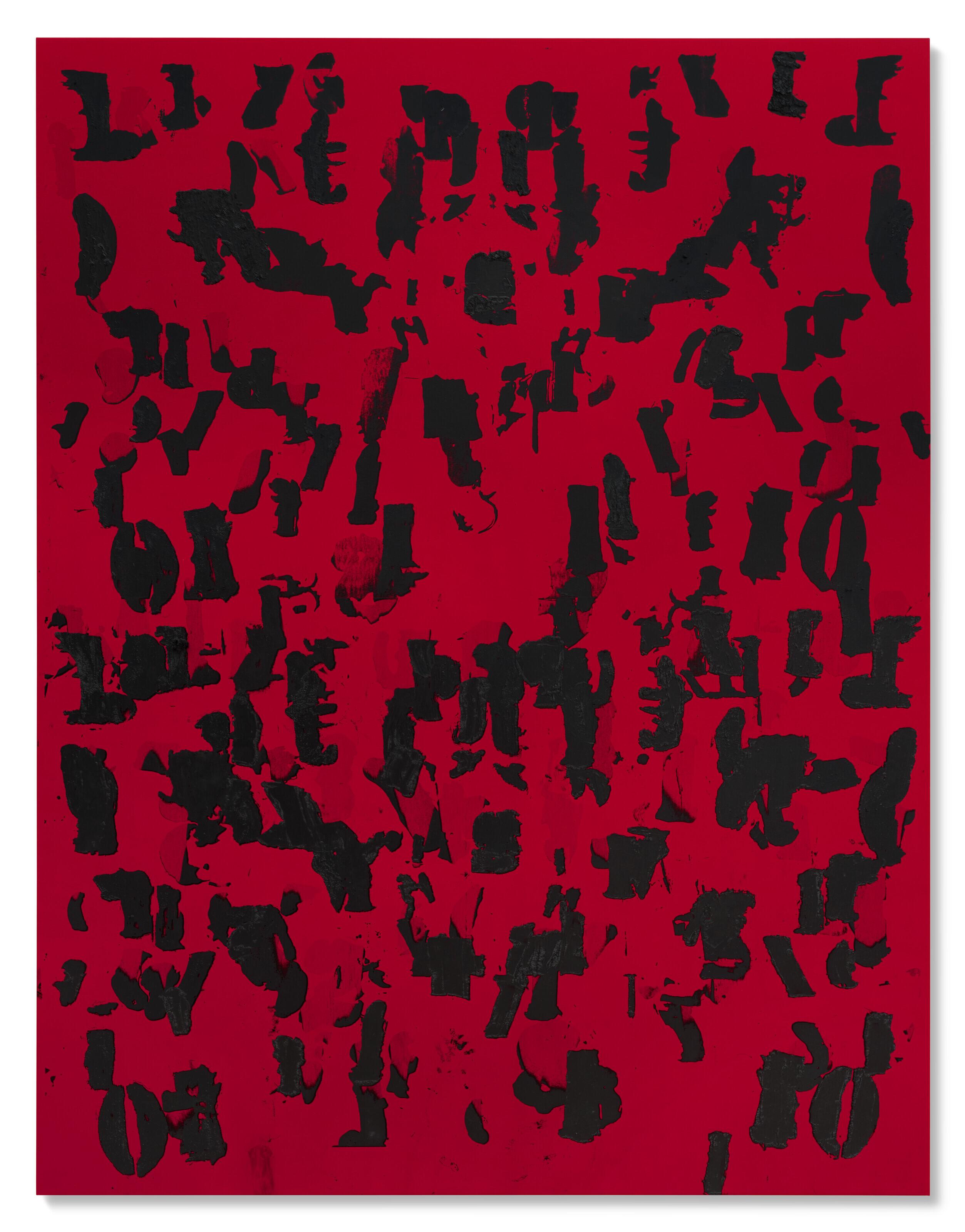 Glenn Ligon - Debris Field (Red) #1