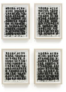 Glenn Ligon - I. Study For Negro Sunshine Ii #46;  Ii. Study For Negro Sunshine Ii #48; Iii. Study For Negro Sunshine Ii #49; Iv. Study For Negro Sunshine Ii #50 [Four Works]