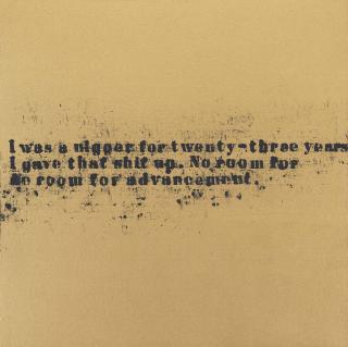 Glenn Ligon - No Room (Gold) #29