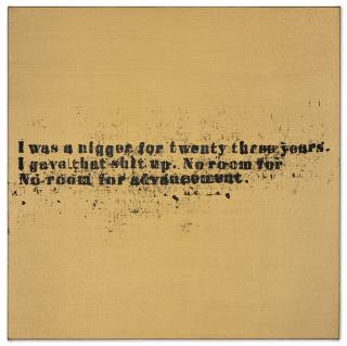 Glenn Ligon - No Room (Gold) #2