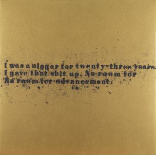 Glenn Ligon - No Room (Gold) #50