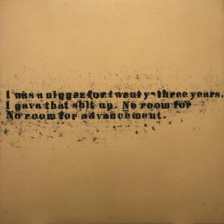 Glenn Ligon - No Room (Gold) #6