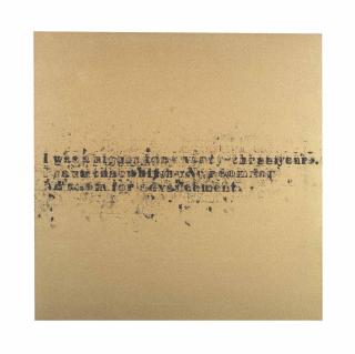Glenn Ligon - No Room (Gold) #7