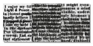Glenn Ligon - Prologue Series #1 (Text from Ralph Ellison)