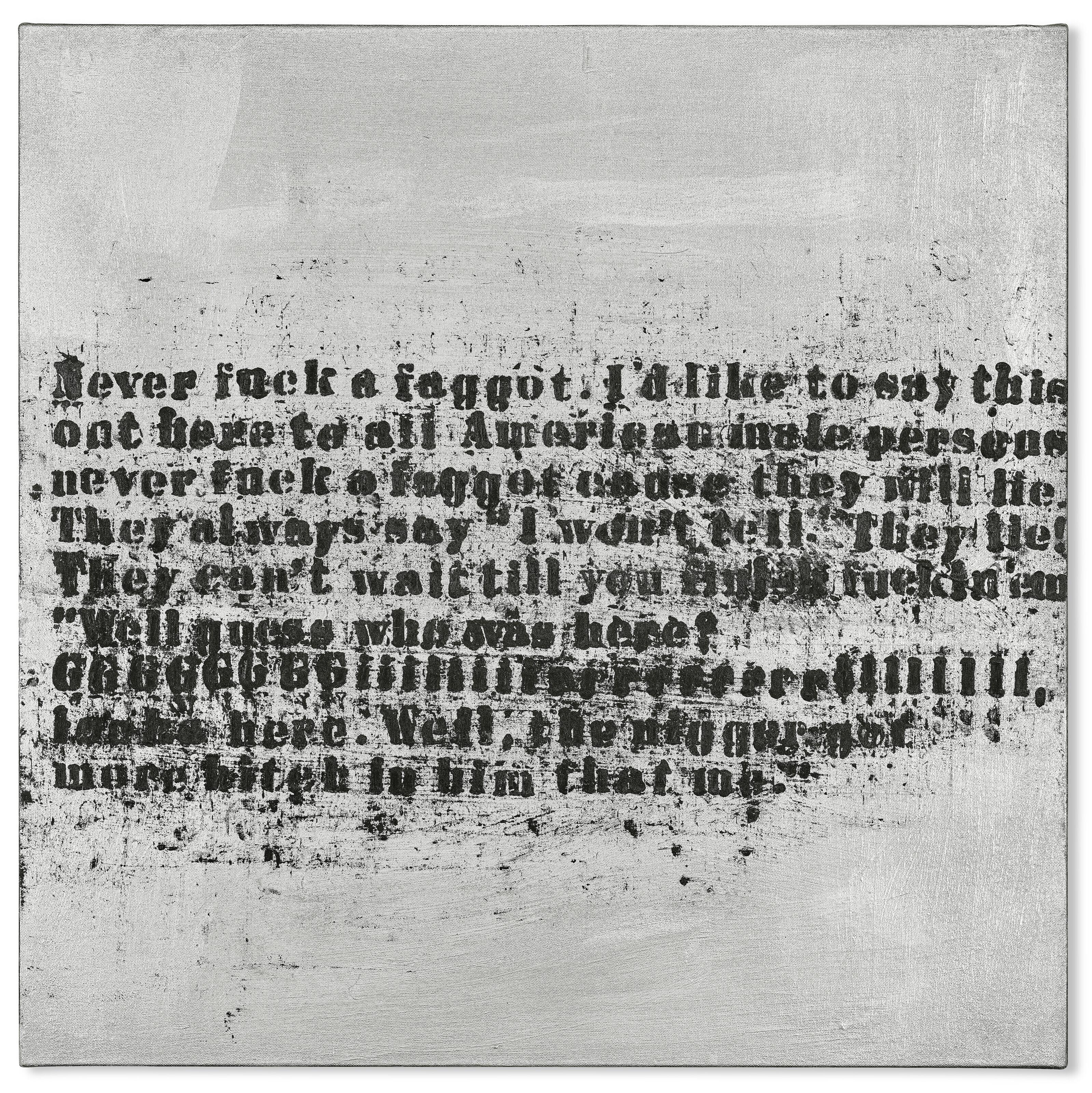 Glenn Ligon - Silver More Bitch Than Me #1