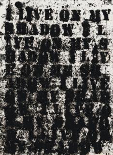 Glenn Ligon - Study for I Live on My Shadow #12