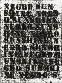 Glenn Ligon - Study For Negro Sunshine #31