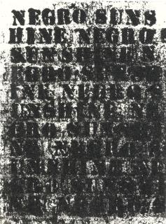 Glenn Ligon - Study For Negro Sunshine #53