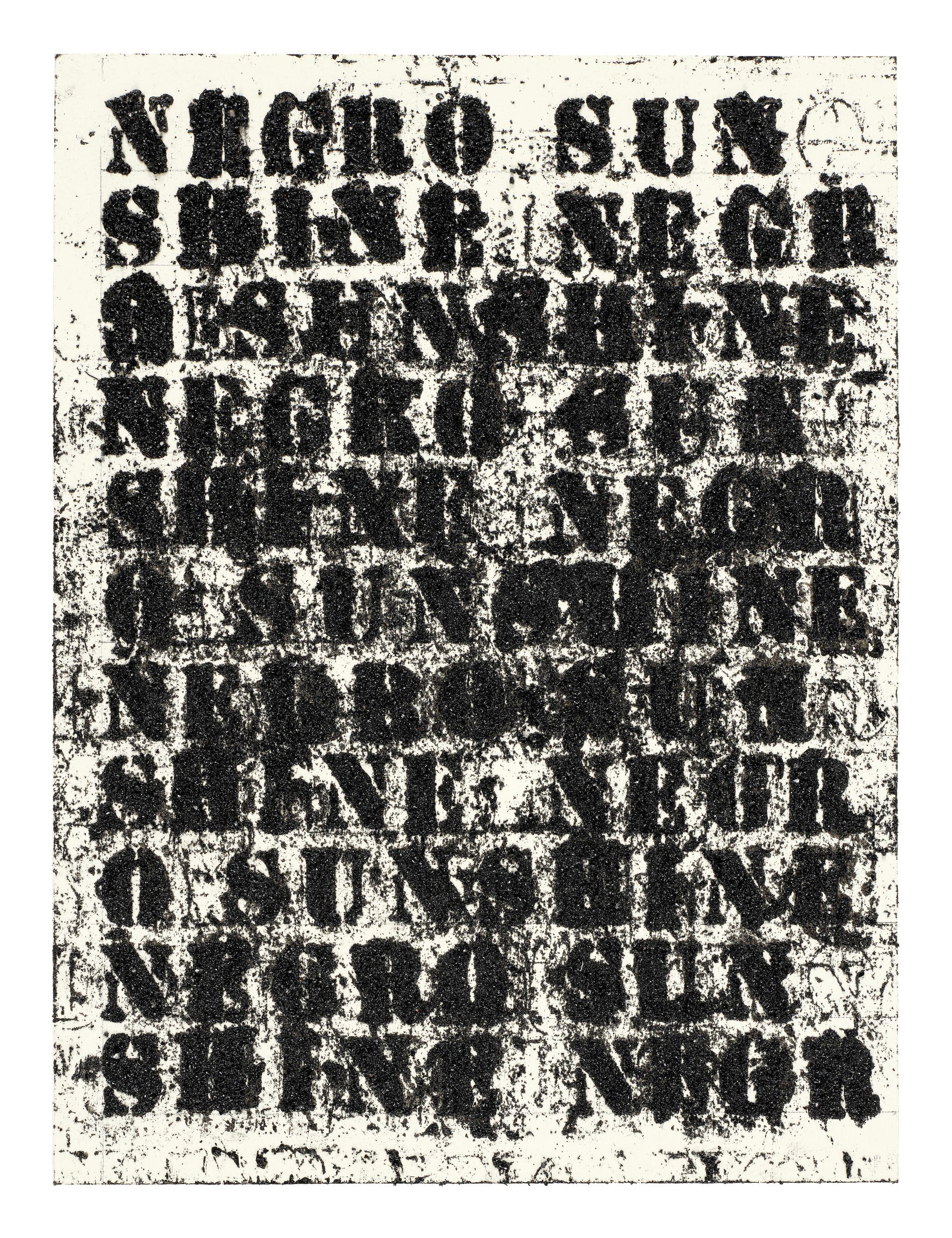 Glenn Ligon - Study for Negro Sunshine #68