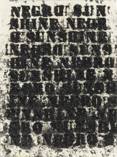 Glenn Ligon - Study for Negro Sunshine # 7