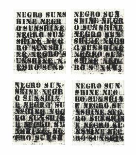 Glenn Ligon - Study For Negro Sunshine II (#1, #2, #10 And #13)