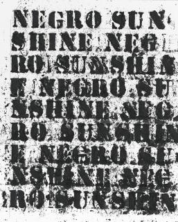 Glenn Ligon - Study For Negro Sunshine Ii #10