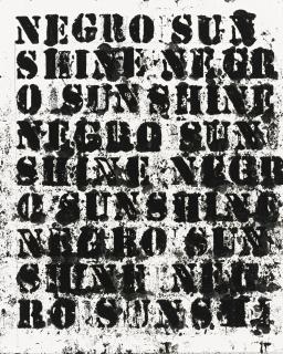 Glenn Ligon - Study For Negro Sunshine Ii #13
