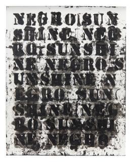 Glenn Ligon - Study For Negro Sunshine Ii #24