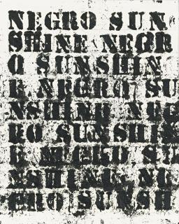 Glenn Ligon - Study For Negro Sunshine Ii #2